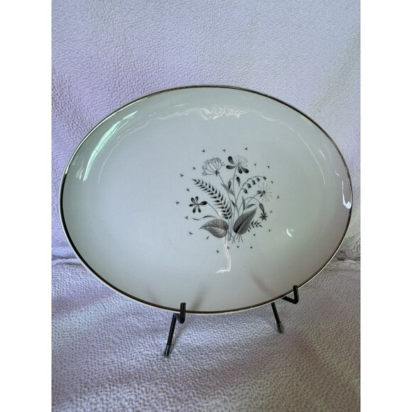 Parisienne by Royal Jackson Deauville Platinum Oval Serving Platter 15 Inch EUC - Picture 4 of 7